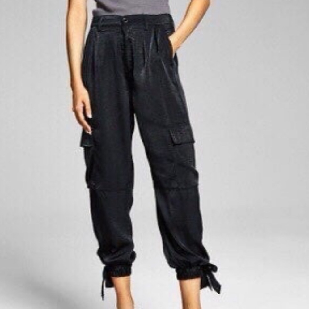 NWT And Now This Satin Cargo Pants